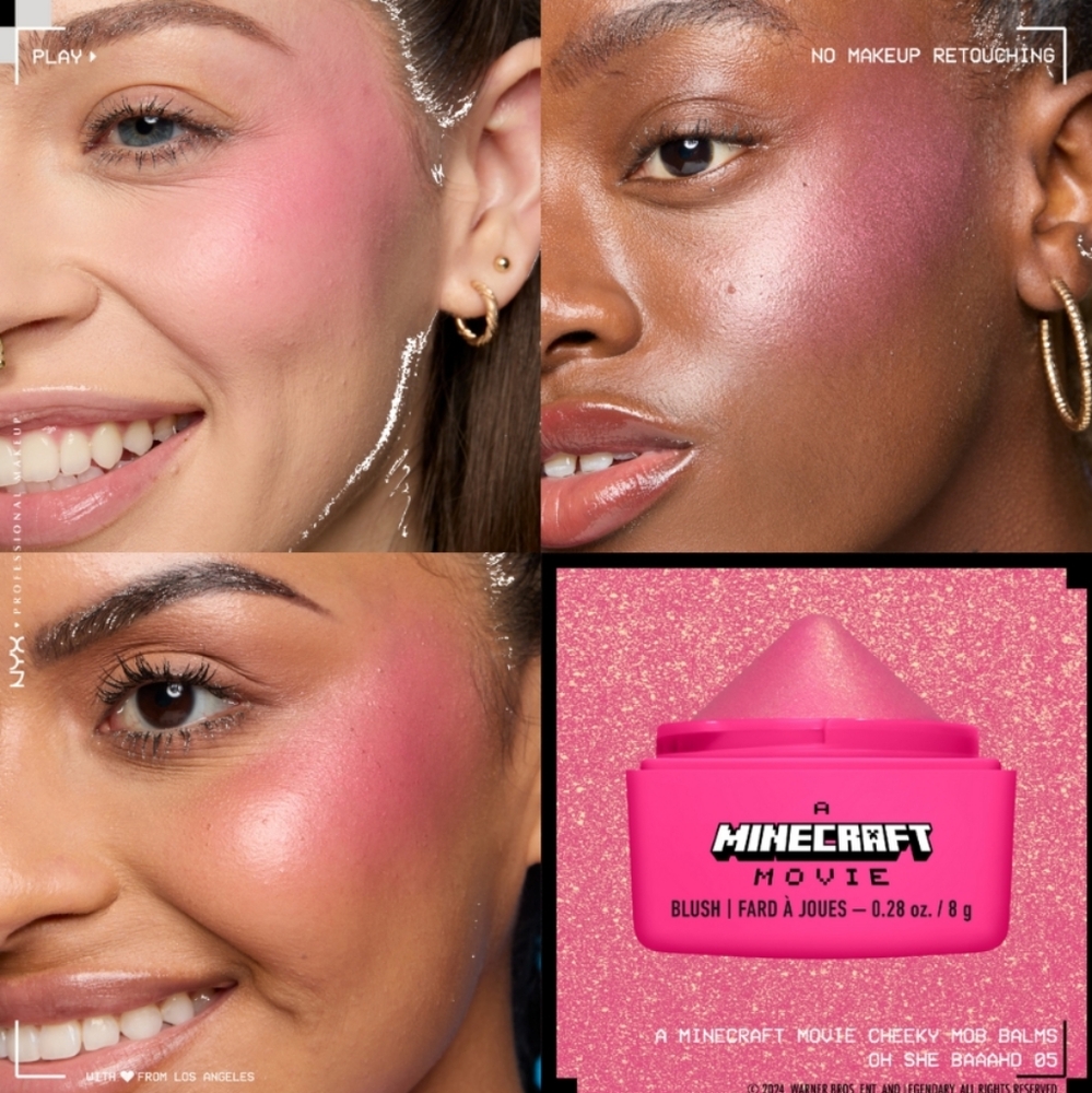 NYX LIMITED EDITION A MINECRAFT MOVIE CHEEKY MOB BLUSH BALM. - Picture 3 of 10